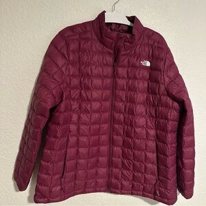 The North Face Maroon Quilted Jacket
